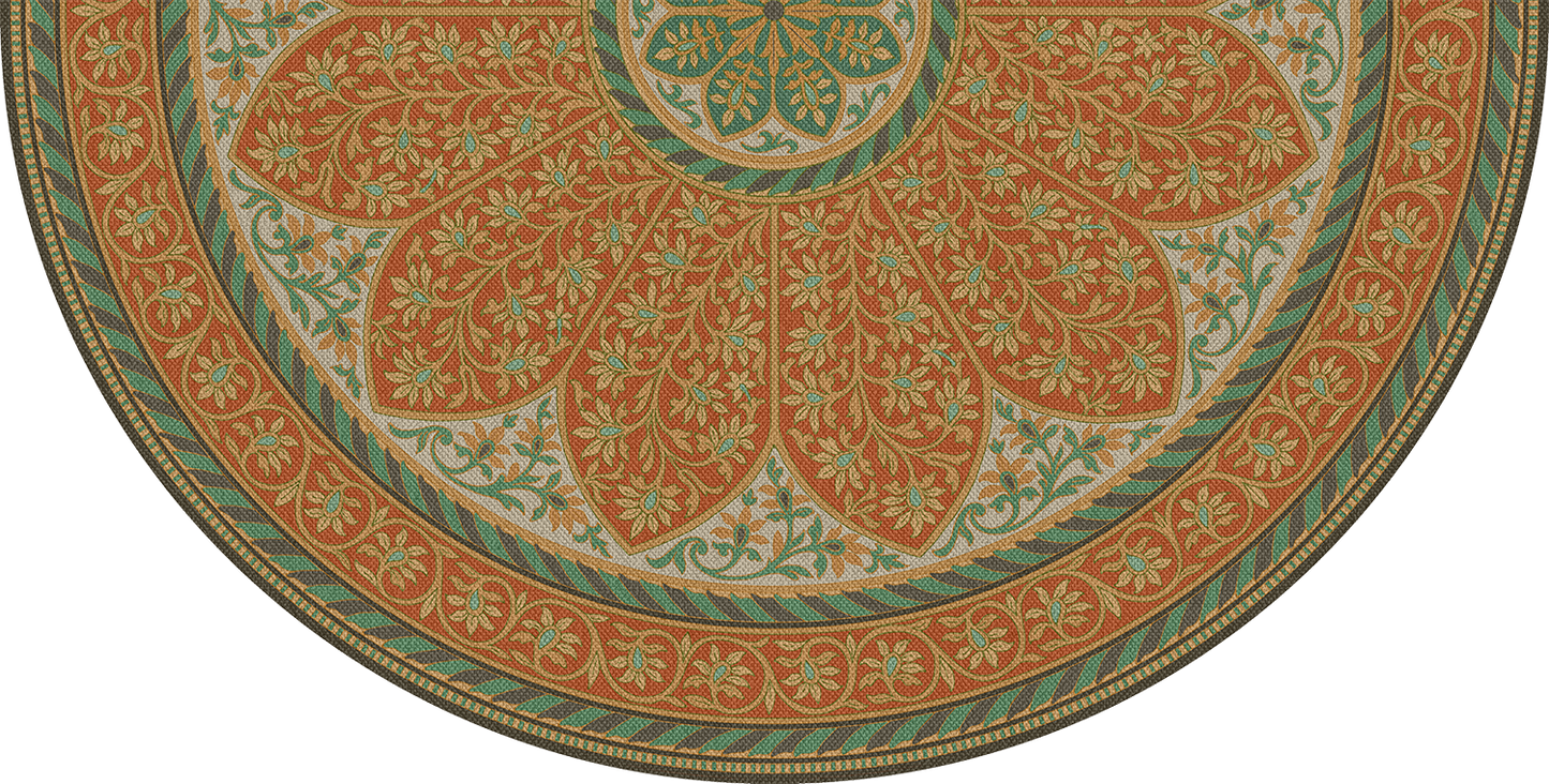 Vintage Vinyl Rug - Estate Tracery