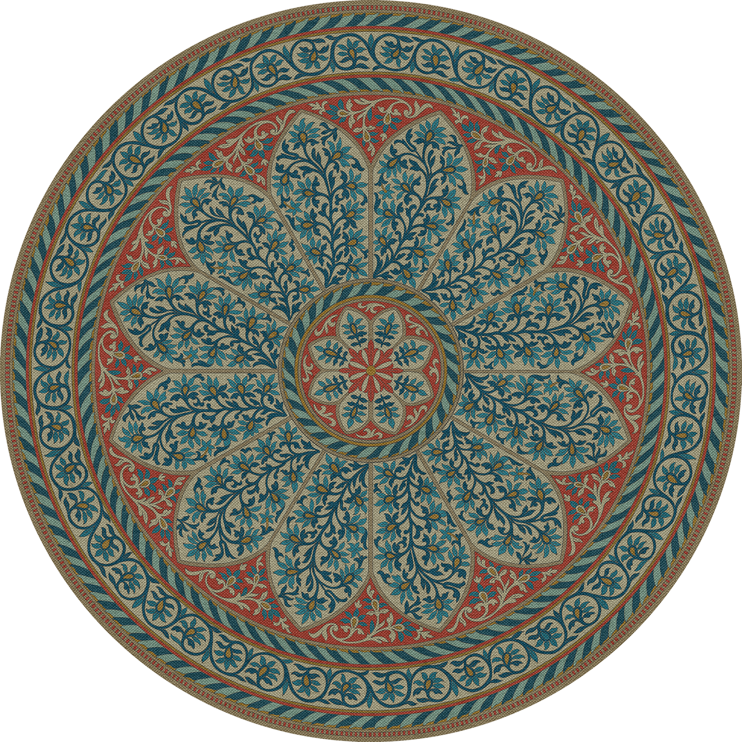 Vintage Vinyl Rug - Estate Tracery - Palace Arcade