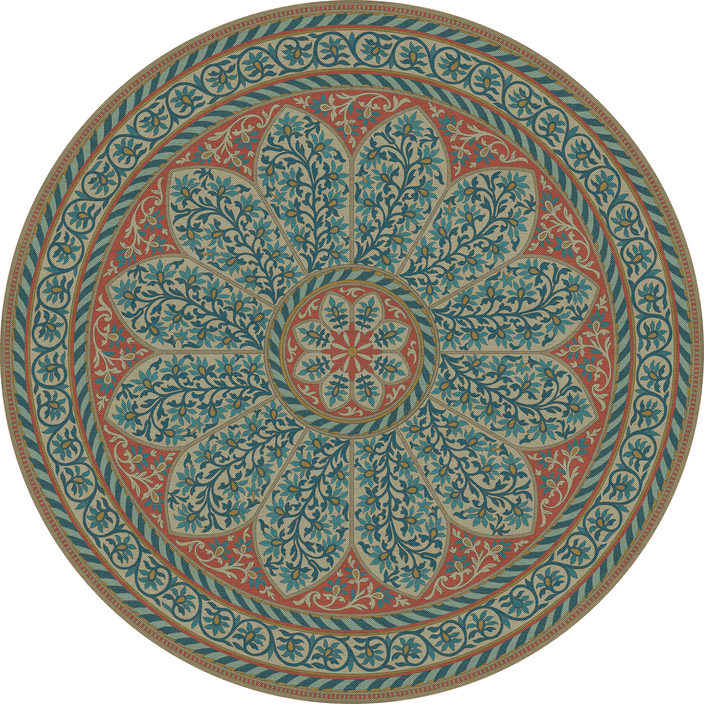 Vintage Vinyl Rug - Estate Tracery