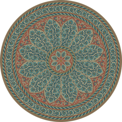Vintage Vinyl Rug - Estate Tracery