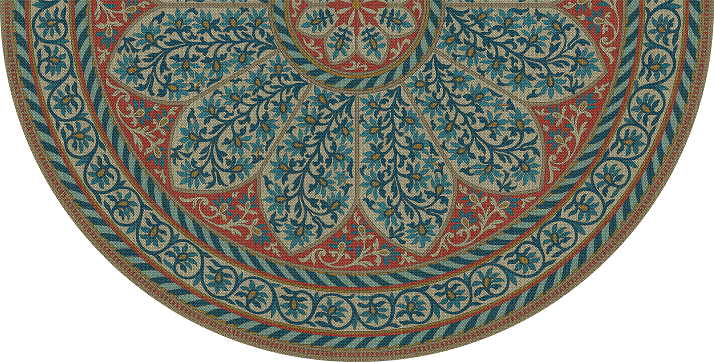 Vintage Vinyl Rug - Estate Tracery