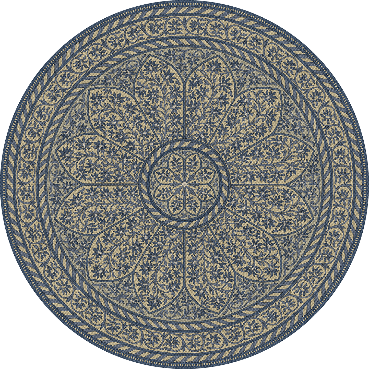 Vintage Vinyl Rug - Estate Tracery