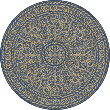 Vintage Vinyl Rug - Estate Tracery