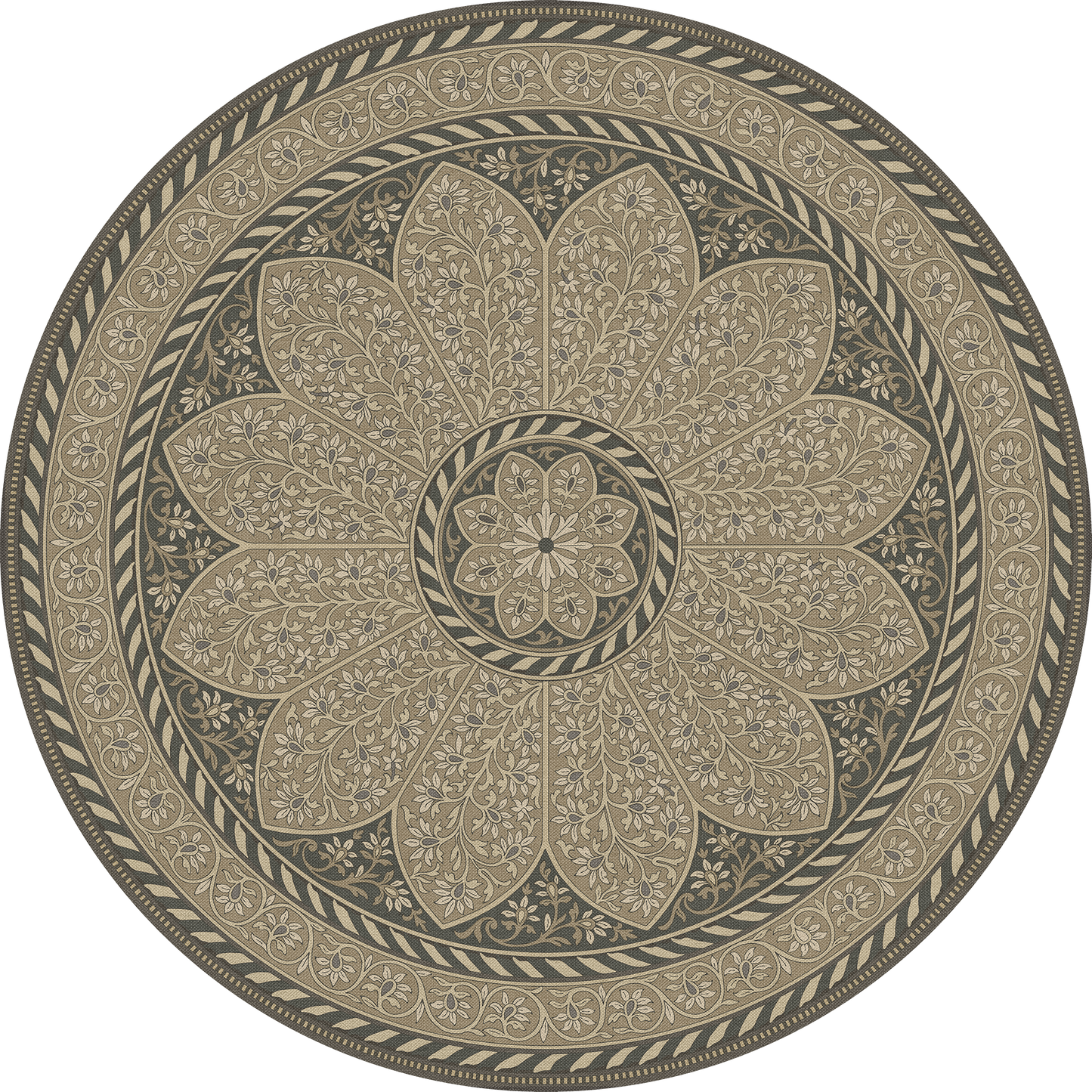 Vintage Vinyl Rug - Estate Tracery