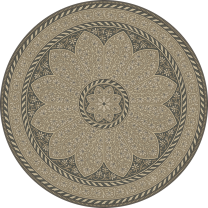 Vintage Vinyl Rug - Estate Tracery