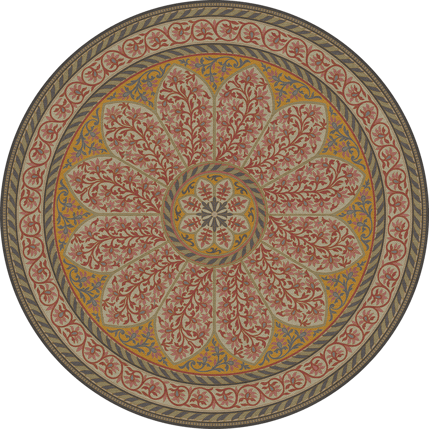 Vintage Vinyl Rug - Estate Tracery