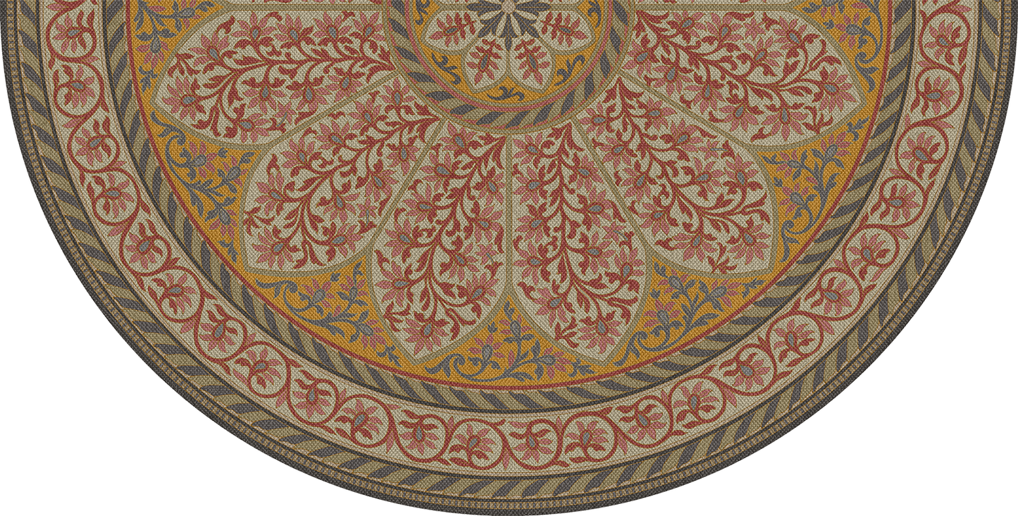 Vintage Vinyl Rug - Estate Tracery