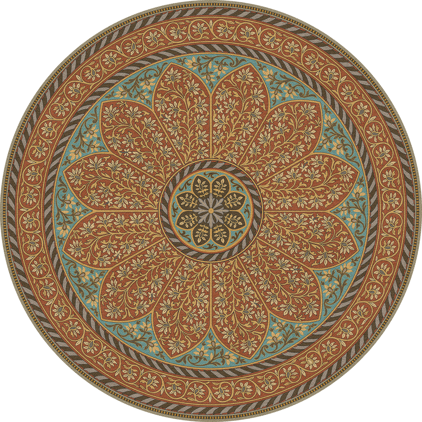 Vintage Vinyl Rug - Estate Tracery