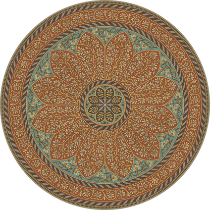 Vintage Vinyl Rug - Estate Tracery