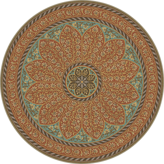 Vintage Vinyl Rug - Estate Tracery - Tuscan Arcade