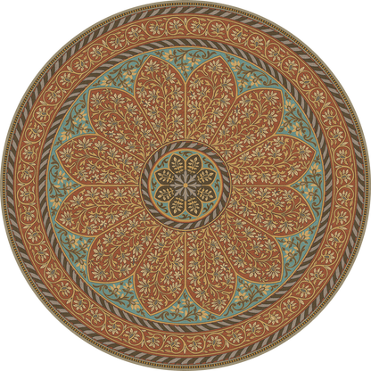 Vintage Vinyl Rug - Estate Tracery - Tuscan Arcade