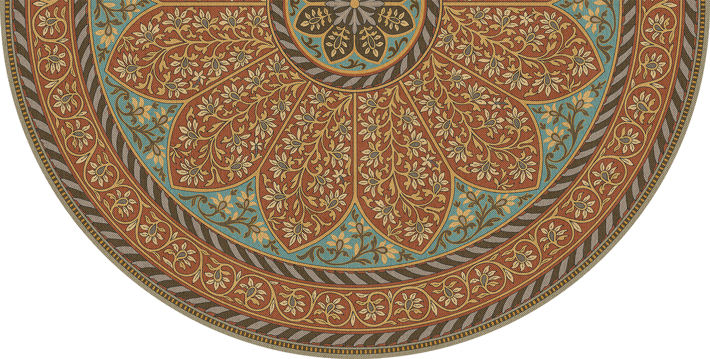 Vintage Vinyl Rug - Estate Tracery
