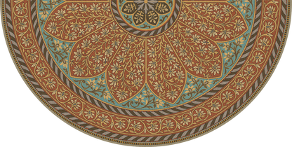 Vintage Vinyl Rug - Estate Tracery