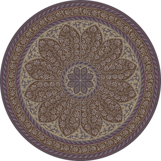 Vintage Vinyl Rug - Estate Tracery - Wisteria Room