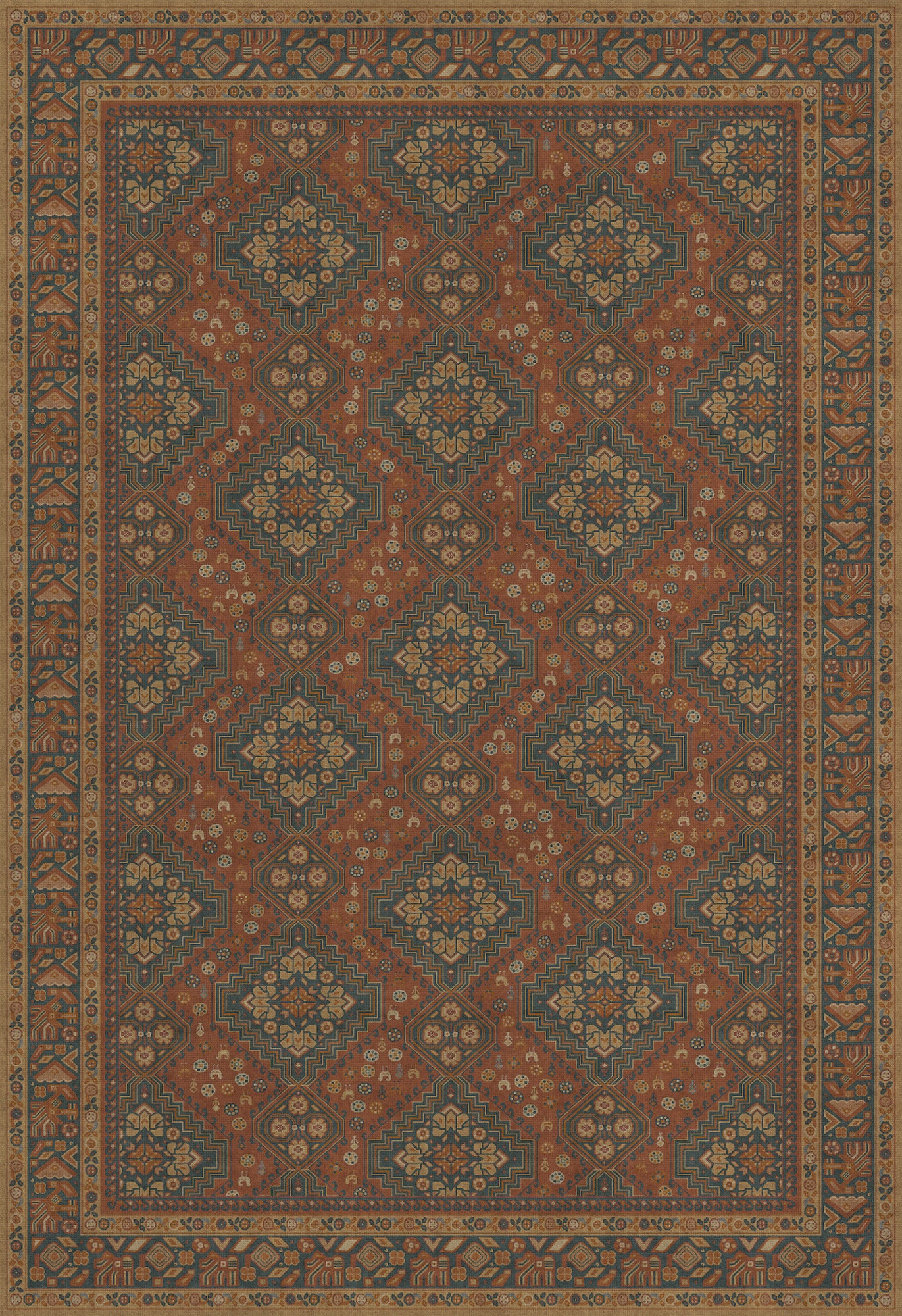 Vintage Vinyl Rug - Grand Estate - Bachelors Wing