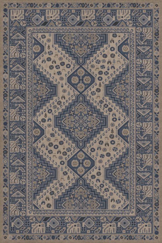 Vintage Vinyl Rug - Grand Estate - Marvel of Elegance