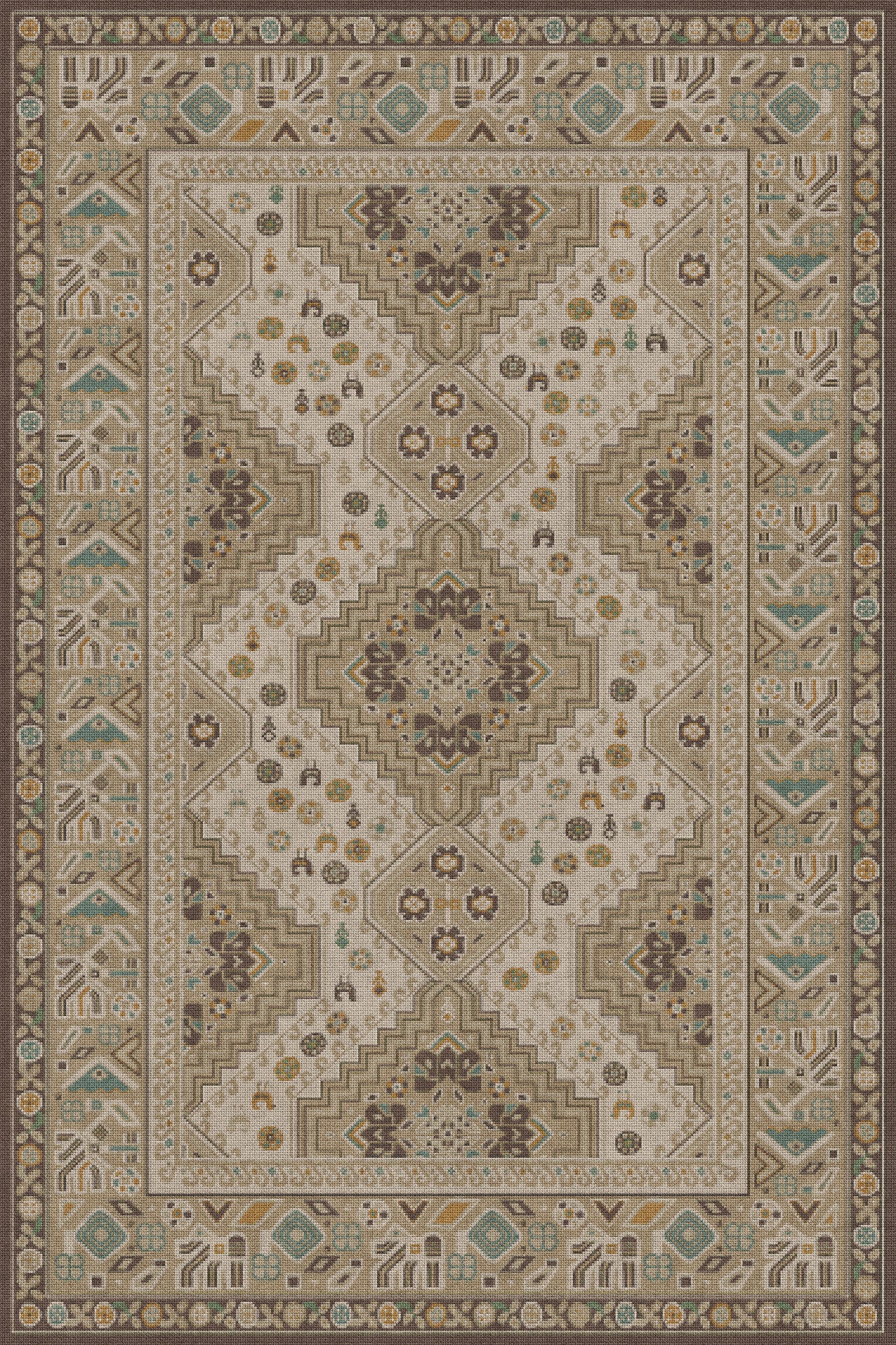 Vintage Vinyl Rug - Grand Estate - The Banquet Hall