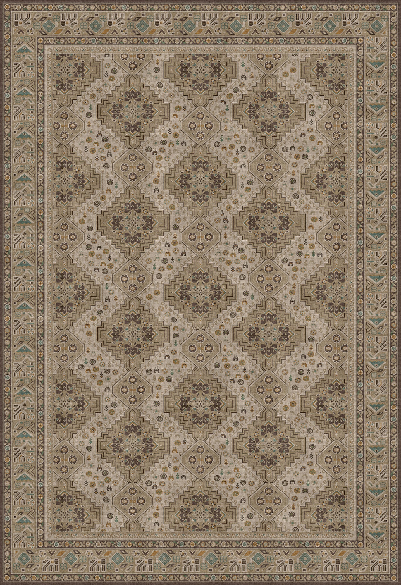 Vintage Vinyl Rug - Grand Estate - The Banquet Hall