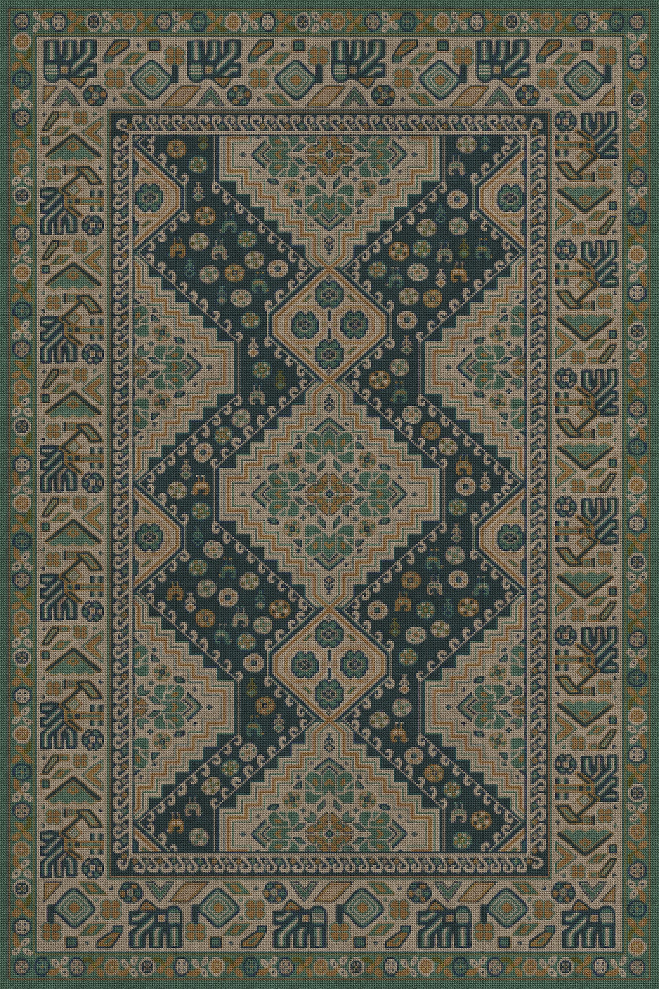 Vintage Vinyl Rug - Grand Estate - The Loggia