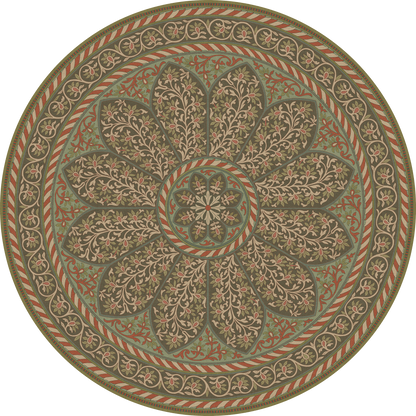Vintage Vinyl Rug - Estate Tracery - Hearthbloom