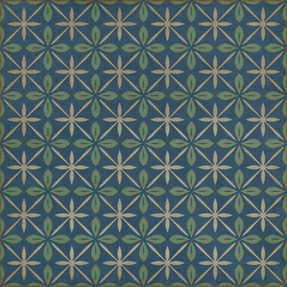 Vintage Vinyl Rug - Pattern 81 - Blue Moon Drive In