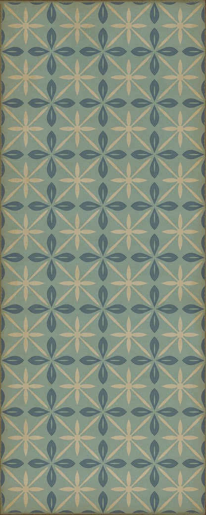 Vintage Vinyl Rug - Pattern 81 - Skyside Diner