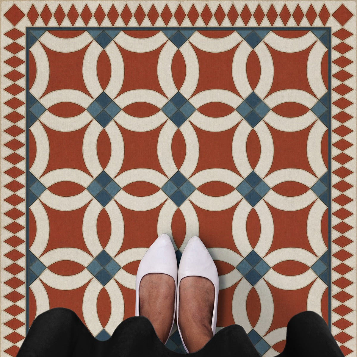 Vintage Vinyl Rug - Wedding Ring - Ramona