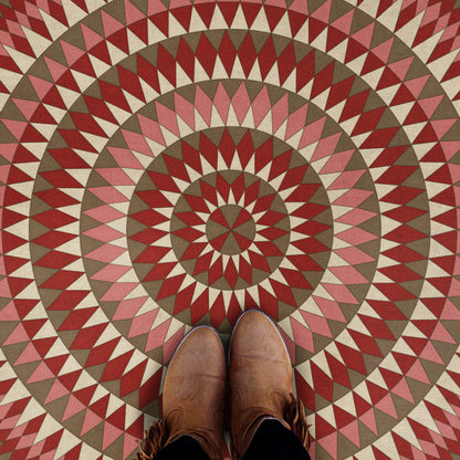 Vintage Vinyl Rug - Bulls Eye - Blaze Within Blaze
