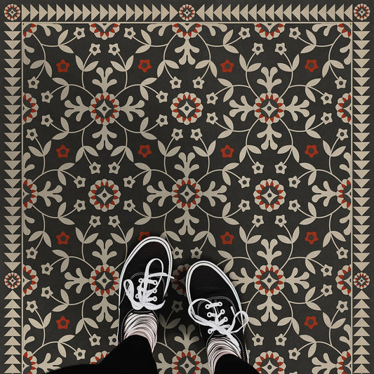 Vintage Vinyl Rug - Whig Rose - Time Takes It All