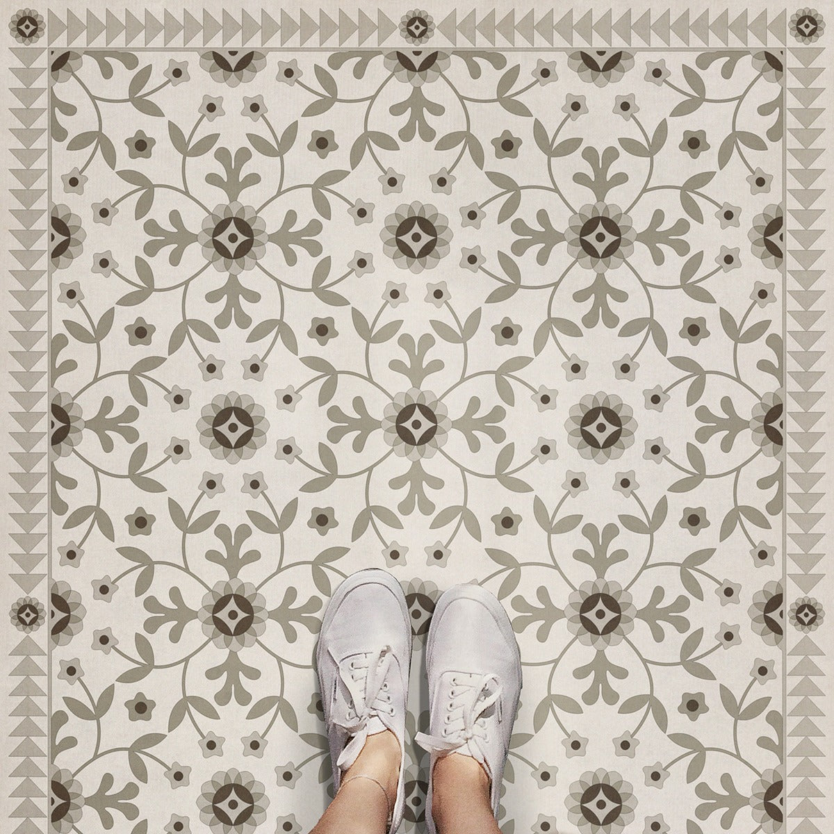 Vintage Vinyl Rug - Whig Rose - Divine and Moral