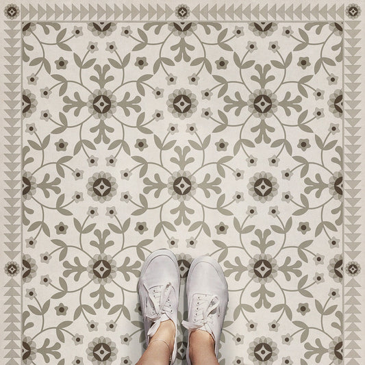 Vintage Vinyl Rug - Whig Rose - Divine and Moral