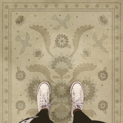 Vintage Vinyl Rug - Applique - A Way to Mend
