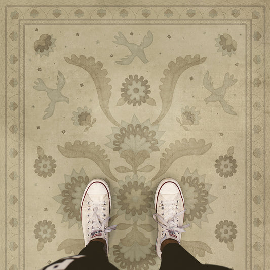 Vintage Vinyl Rug - Applique - A Way to Mend