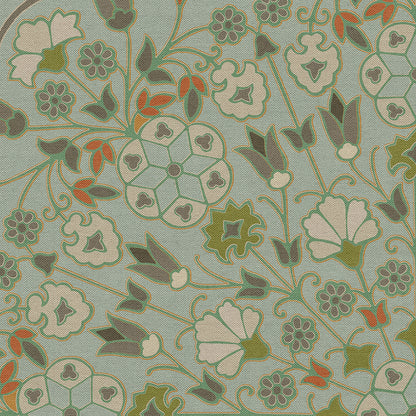 Vintage Vinyl Rug - Arabesque Bloom