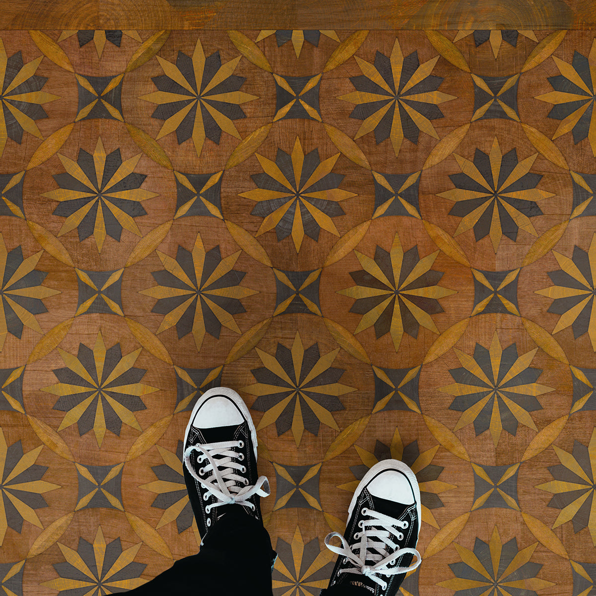 Vintage Vinyl Rug - Roycrofter - Time and Chance