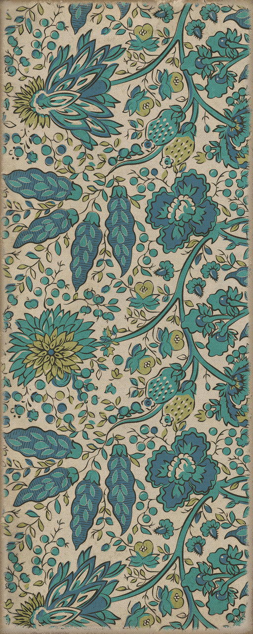 Vintage Vinyl Rug - Garden Gate - A Mountains Brow