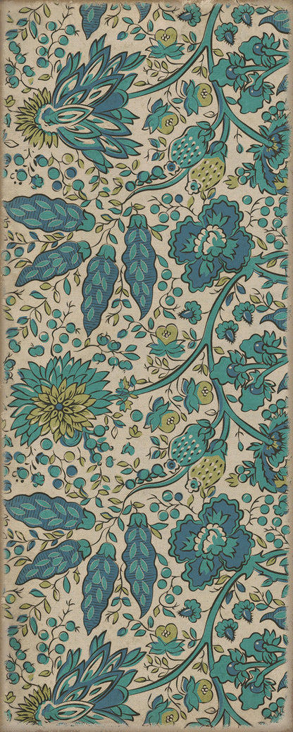 Vintage Vinyl Rug - Garden Gate - A Mountains Brow
