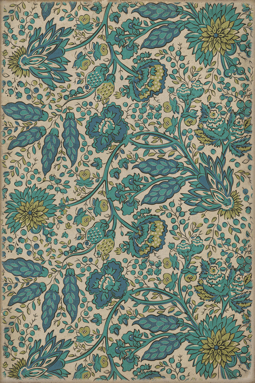 Vintage Vinyl Rug - Garden Gate - A Mountains Brow