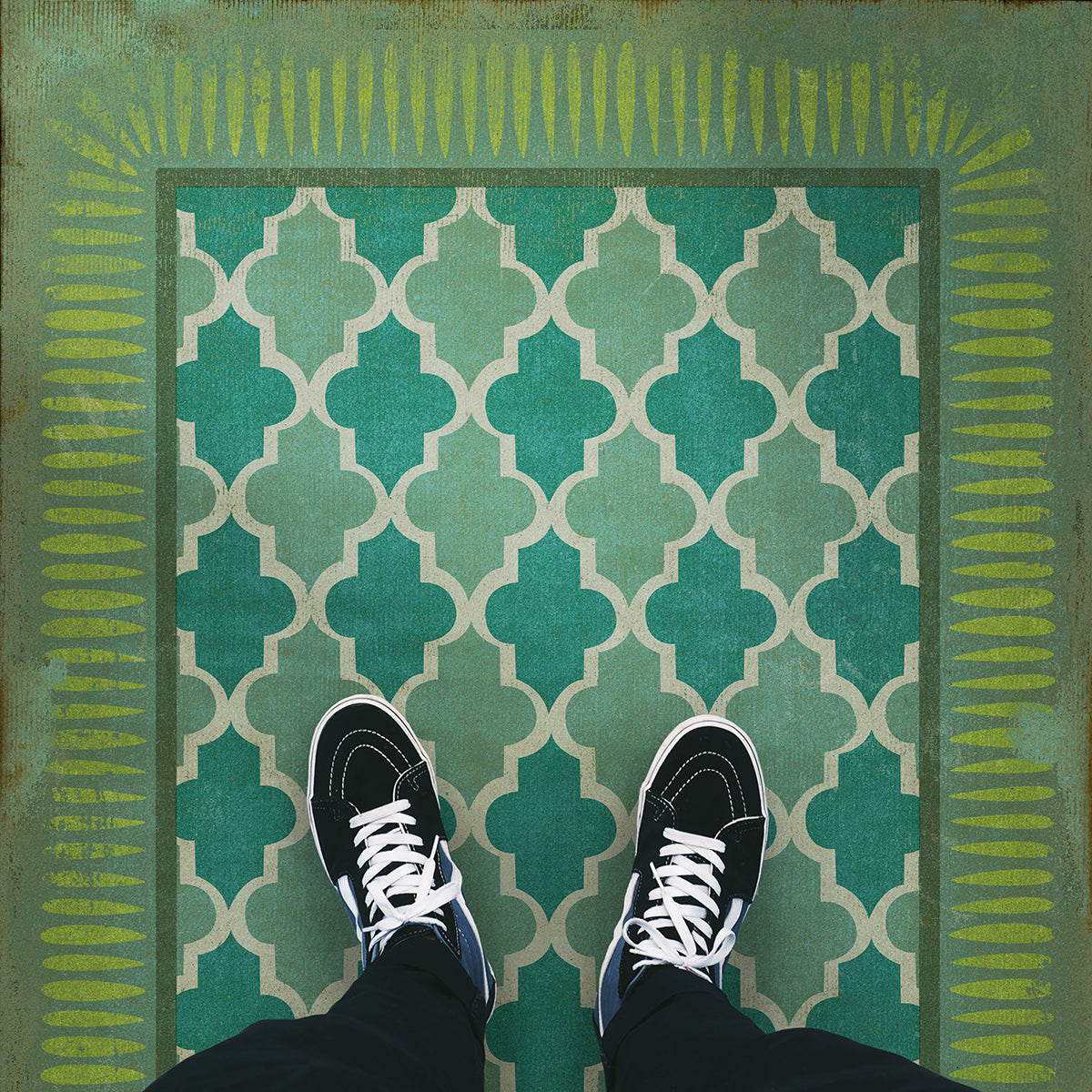Vintage Vinyl Rug - Pattern 10 - Aladdin