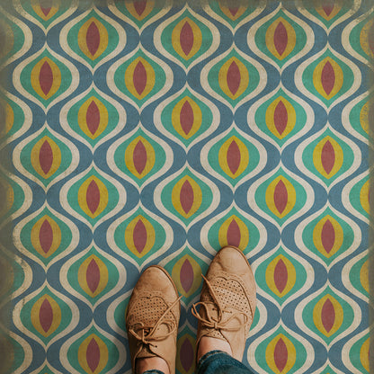 Vintage Vinyl Rug - Pattern 15 - Constantinople