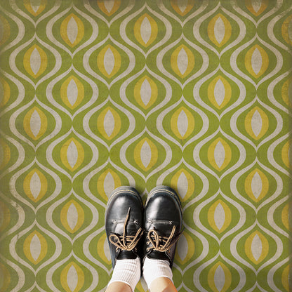 Vintage Vinyl Rug - Pattern 15 - Eye of Newt