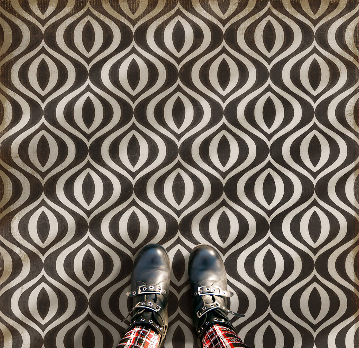 Vintage Vinyl Rug - Pattern 15 - Istanbul