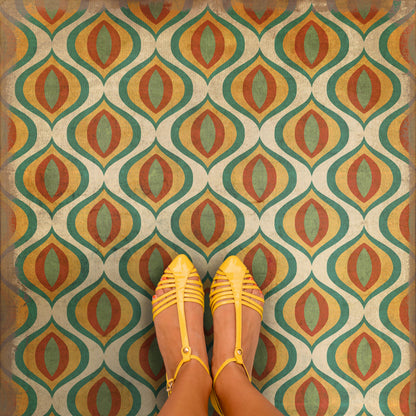 Vintage Vinyl Rug - Pattern 15 - Svengali
