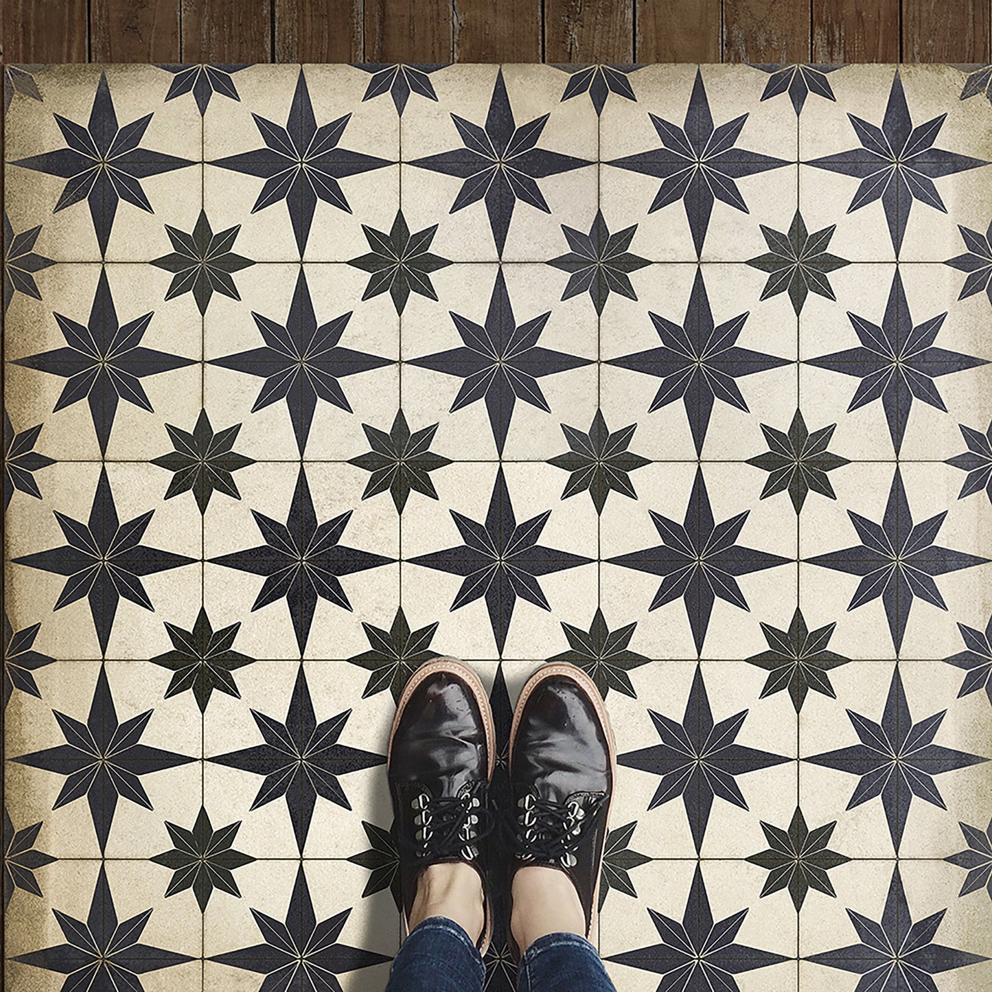 Vintage Vinyl Rug - Pattern 20 - Astraea