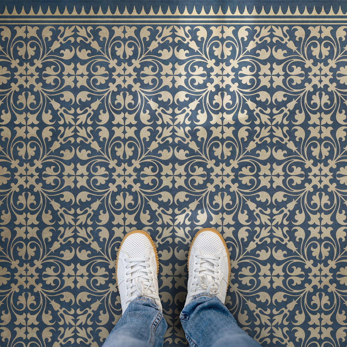 Vintage Vinyl Rug - Pattern 21 - Bandersnatch