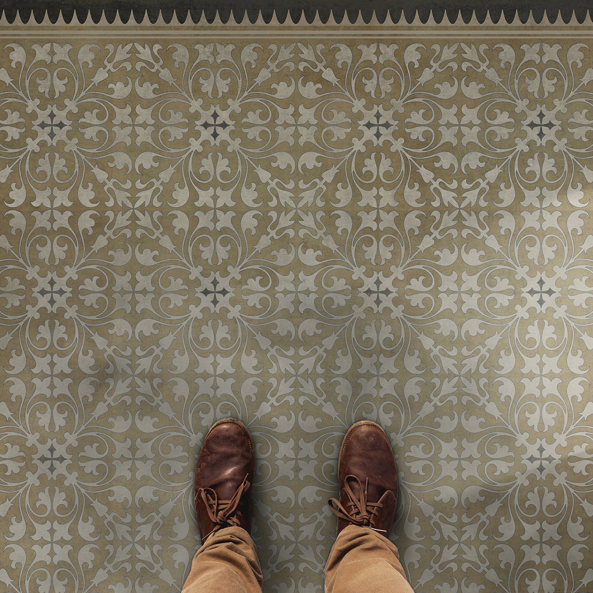 Vintage Vinyl Rug - Pattern 21 - Dinah