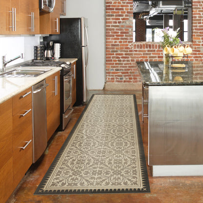 Vintage Vinyl Rug - Pattern 21 - the White Knight