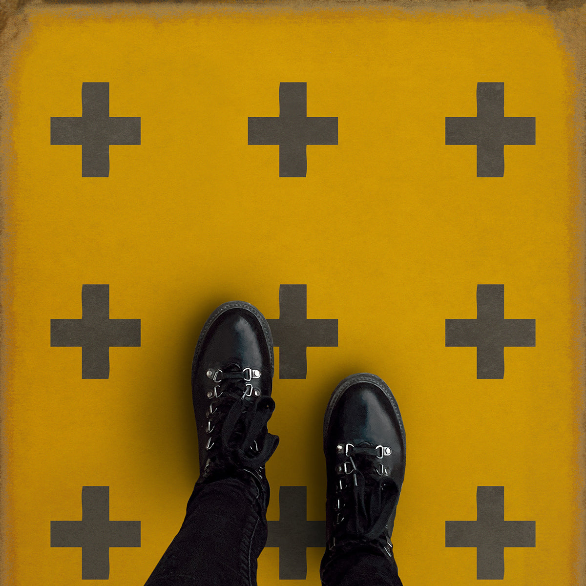 Vintage Vinyl Rug - Pattern 24 - Crete