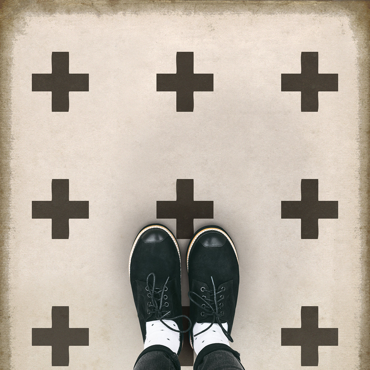 Vintage Vinyl Rug - Pattern 24 - Ithaca