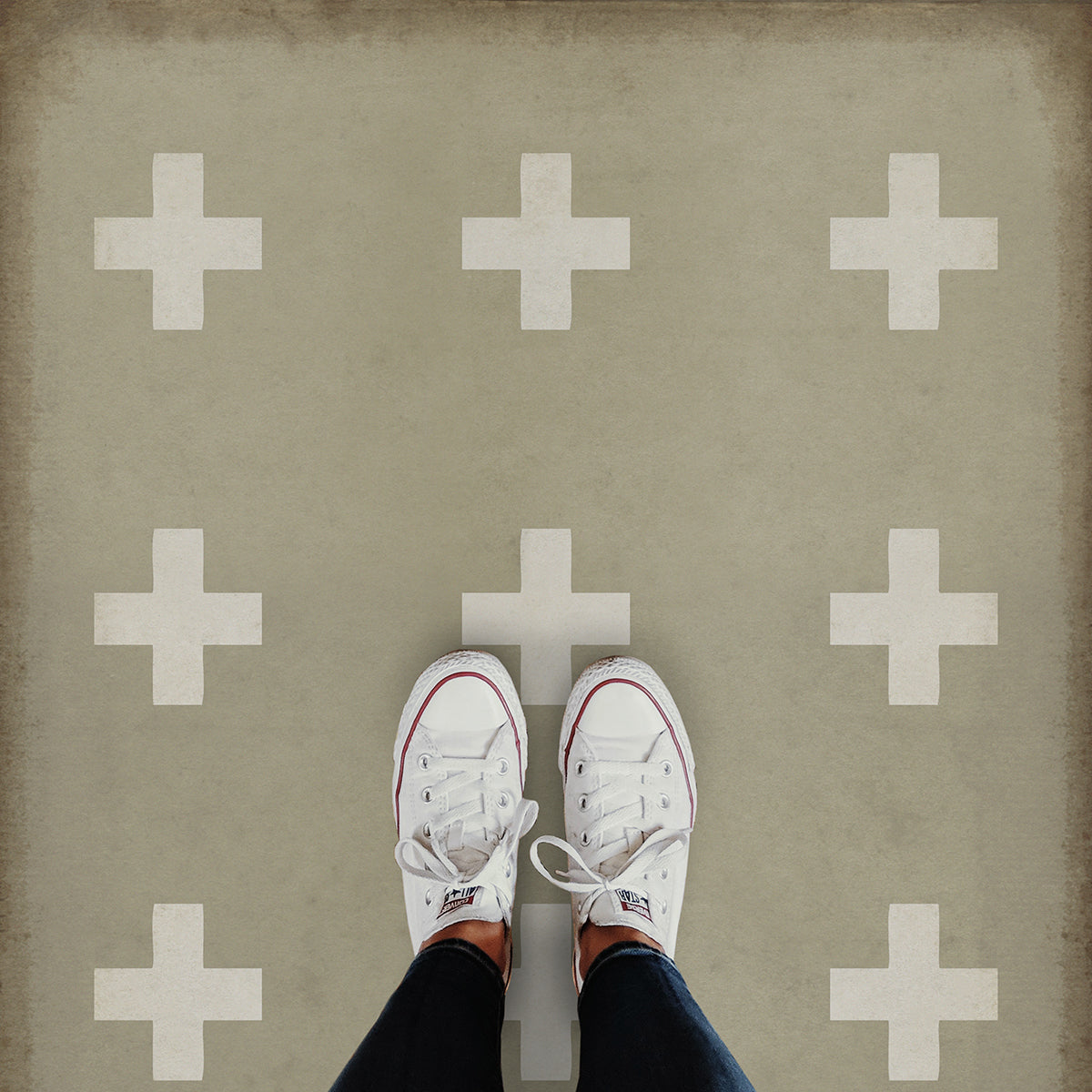 Vintage Vinyl Rug - Pattern 24 - Kalamos